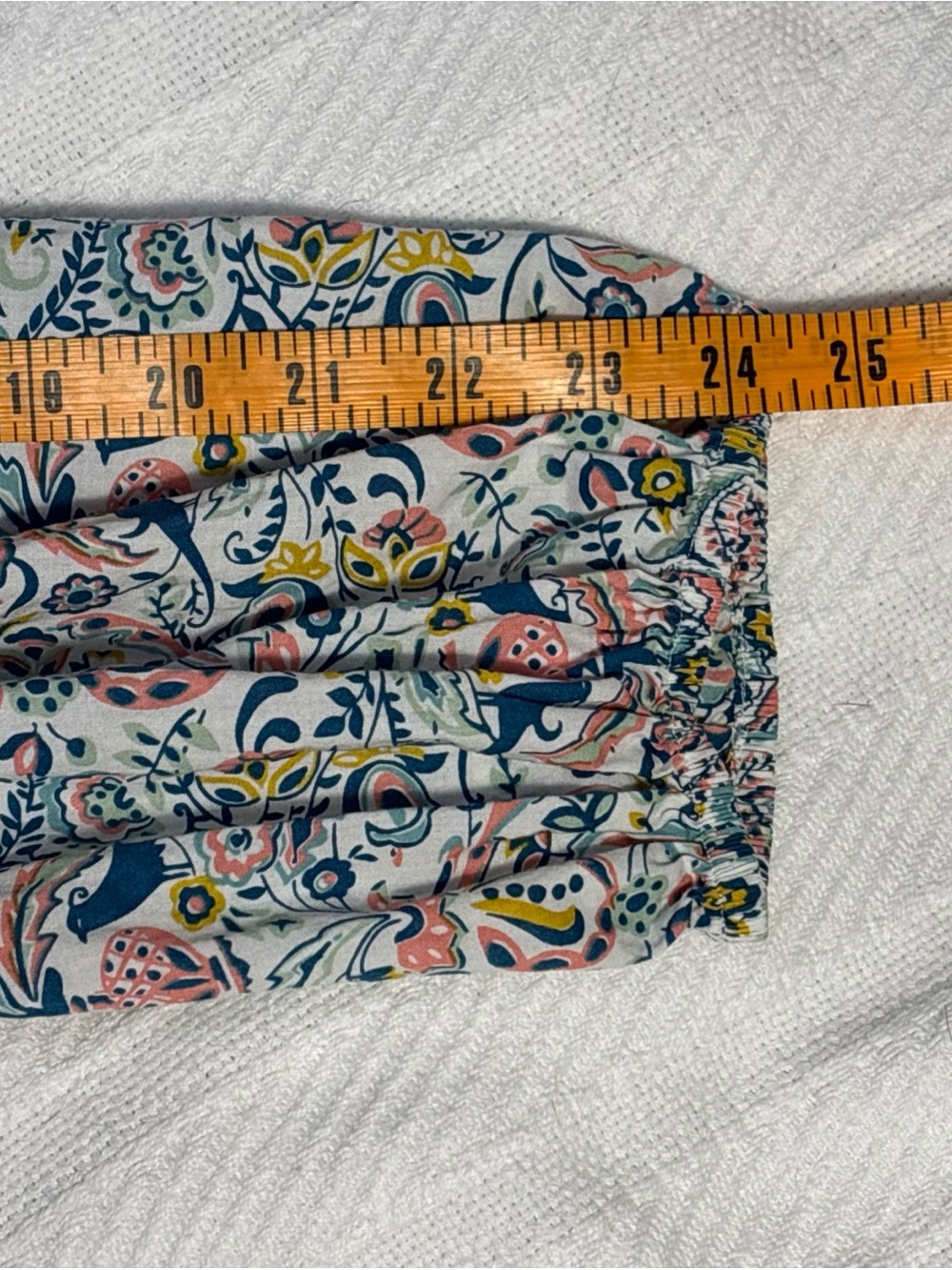 Talbots Blouse 2X 100% Cotton Top Long Sleeve Bird Floral Print Smocked Shirt - Picture 9 of 9